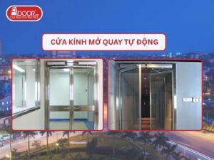 Cửa kính mở quay tự động tại Đông Hà