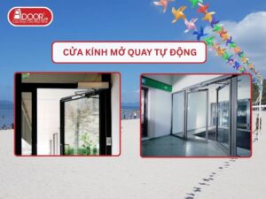 Cửa kính mở quay tự động tại Hà Tiên