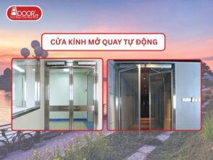 Cửa kính mở quay tự động tại Tân Uyên