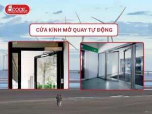 Cửa kính mở quay tự động tại Trà Vinh