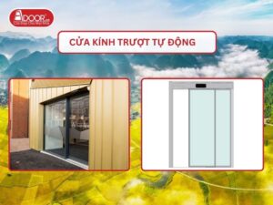 Cửa kính trượt tự động 1 cánh tại Lạng Sơn